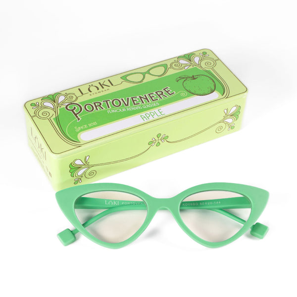 Tuo Premontato alla moda, di tendenza, verde, occhiali divertenti